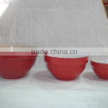 3 pcs flower shape ceramic ice cream bowl