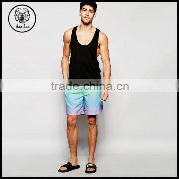 Mid Length Swim Short In Pastel Dip Dye