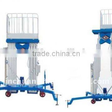 double mast hydraulic telescoping aluminum lift platform