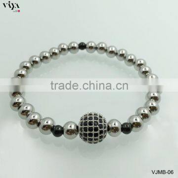 2016 TOP Sale Bracelet Bangle Stainless Steel Bead Bracelet Valentine Day Gift for Men photo-3