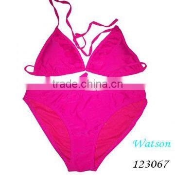 Nylon Spandex Swimwear Fabric Ladies triangle swimwear bikini Swimsuit