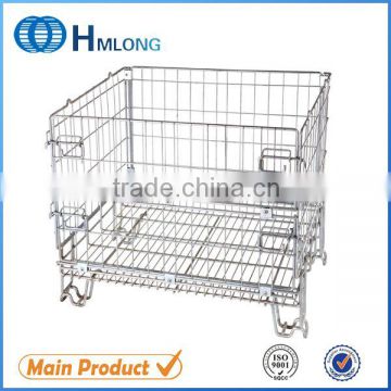 Huameilong stackable foldable storage metal wire mesh container