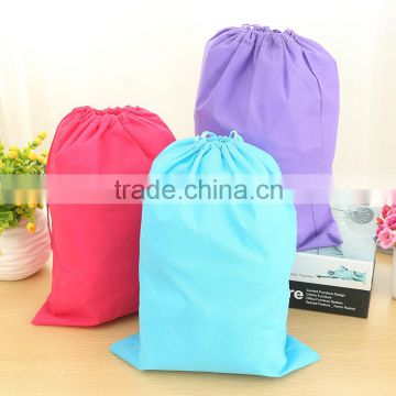 custom made colored printed non woven drawstring bag for packaging shoes / groceries in travelling                        
                                                                                Supplier's Choice