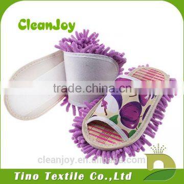 Popular&duarble polyester chenille slippers for household cleaning