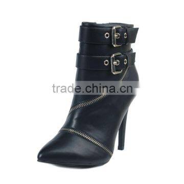 Italy style pointed-toe Ankle Boots For Women Black/ Beige High-Heeled Boots Shoes Woman Fashion Fringe Boots