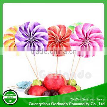 hot sale beautiful cake and fruit wooden cocktail picks /cake picks