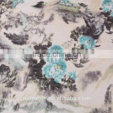 High Quality 100% Polyester Snowflake Printed Organza Fabric For Curtain Fabric photo-5