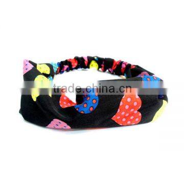 Fashion Hair Wrap Heart Print With polka dotted