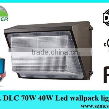 LED WALL PACK 45W DLC UL LISTED 4000K 5000K CCT, support J-box mounting and surface mounting