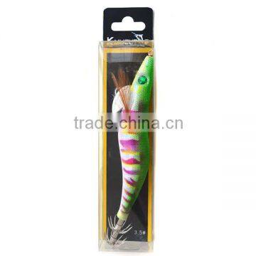 Kmucutie 3.5# squid jigs luminous eyes stainless steel hook hard shrimp bait for cuttlefish