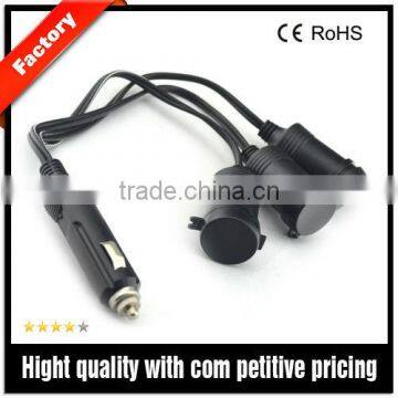 DC12V 10A 1 to 3 cigarette lighter plug for car auto socket with dust cover