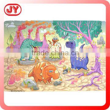 Lovely design wooden dinosaur puzzle for promotion