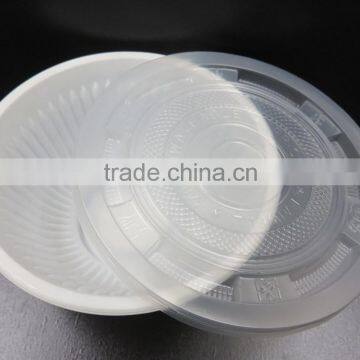 Wholesale PP 1000ml White Sanitary Disposable Plastic Noodle Bowl with SGS Testing