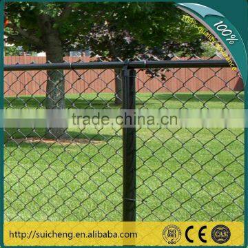 Black Powder Coated Chain Link Fence/Plastic Chain Link Fence for residential(Guangzhou Factory)