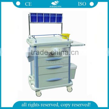 AG-AT007B3 CE ISO abs plastic anaesthetic hospital emergency crash cart