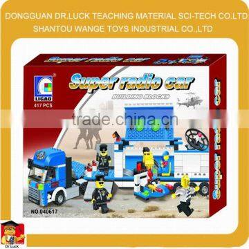 Plastic intelligence toy truck block toys