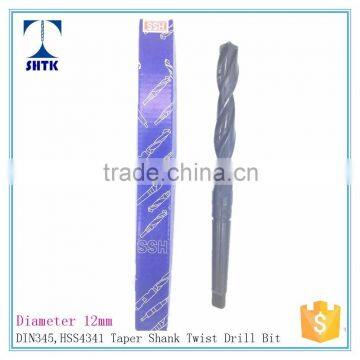 DIN345, Tools Drill Bit, HSS 4341 Black Finished, Dia 12mm, Hss Taper Shanks Twist Drill photo-3