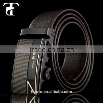 2015 soft brown automatic buckle mens leather belt with cheap price top quality