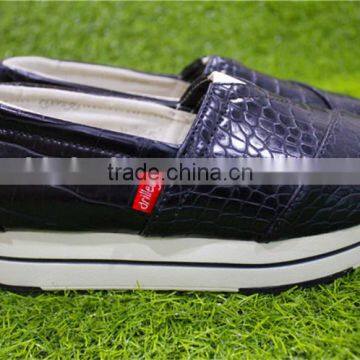 Ms Black Leather With High End of Casual Shoes