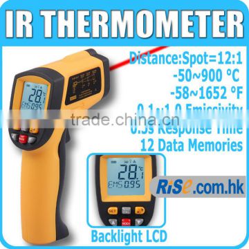 12:1 Non-contact Pyrometer -50~900 C -58~1652 F 0.1~1EM IR Infrared Thermometer