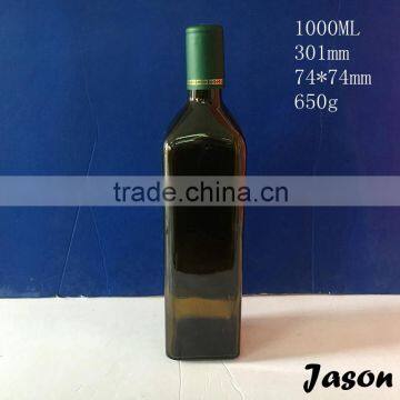 1000ml dark green glass bottle olive oil bottle