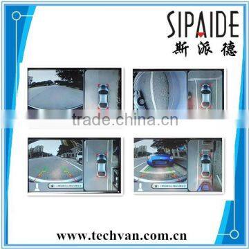 Security Universal Car Reverse Parking System 360 degree Panoramic View With 4 View Angle Cameras