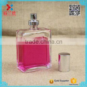 100ml travel style square empty refillable atomizer pocket sized perfume spray bottle