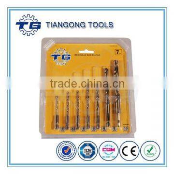 High quality gold color drill set with hex shank in hand tools