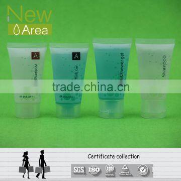 customized 30ml transparent tube with screw cap for conditioning shampoo