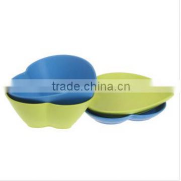 Heart Style Eco-friendly Bamboo fiber Salad Bowl 6 set