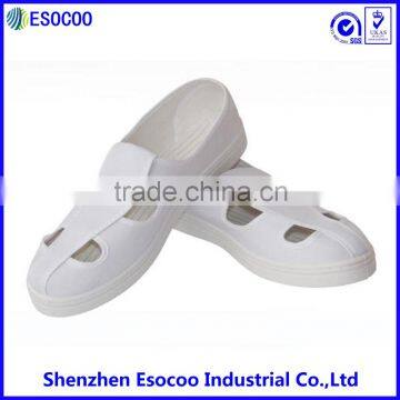 White Four Hole Pvc Anti-static Work Shoes Quality Choice