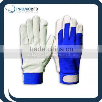 Pig leather with knit cotton working gloves