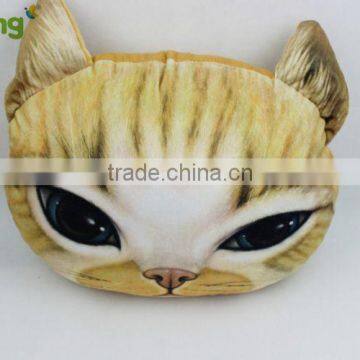 hot sale 3D print cat cushion, animal shape head 3D printing pillow