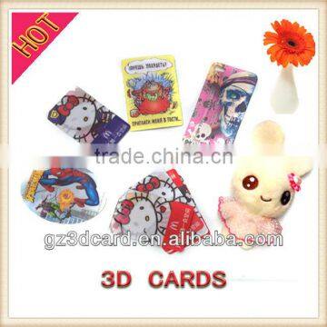 PET 3D lenticular card 3D flip Cards 3d premiums card