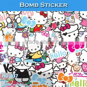 HD-037 CARLIKE Air Free High Quality Decorative Vinyl Bomb Sticker For Car Wrapping