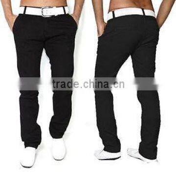 New arrival leisure street wear trendy regular cut washed cotton mens chinos