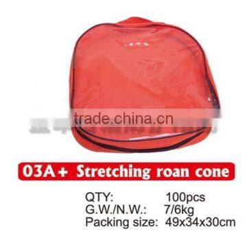 Zip bag for folding road cone