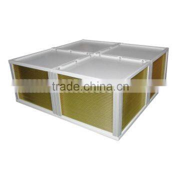 Cross flow air to air plate heat exchange recuperator