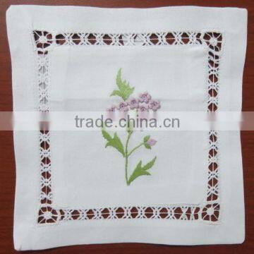 Hand embroidered lavender sachet/bag/pillow-purple hydrangea(design #26)