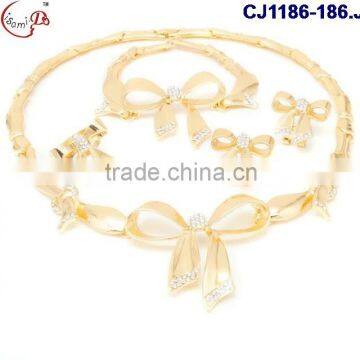 CJ1186-31 Wholesale price beautiful charming design dubai gold plated jewelry set