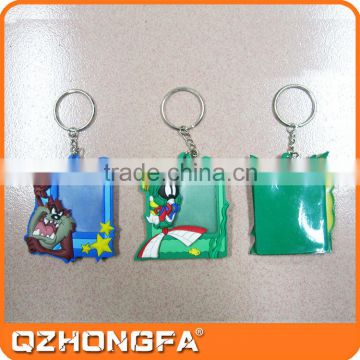 Custom soft pvc 3D photo frame keychain