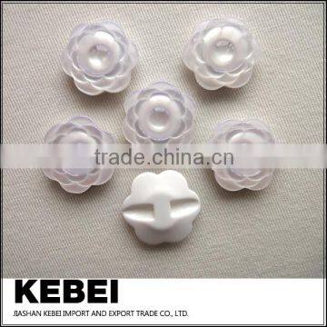 High quality 1-hole flower fashion button white button for decoration