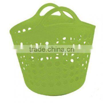 flexible PE baskets,plastic laundry basket."REACH",All purple Trug