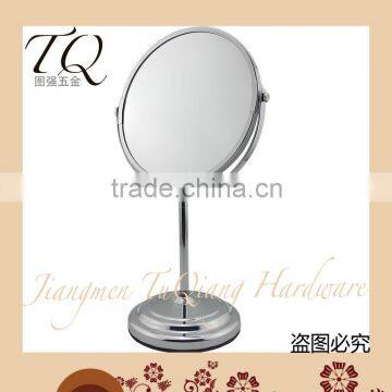 Tabletop chrome plated makeup mirror