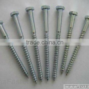 Hexagon head Screw DIN 571 Blue white Zinc