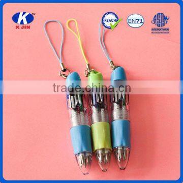 2016 Wholesale fashion mini press sling 4 color ballpoint pen with customized design                        
                                                                                Supplier's Choice