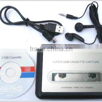 USB cassette tape to audio files/used as walkman,play&record