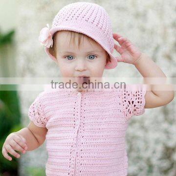 dave bella 2013 summer new arrival 100% cotton baby hat sunhat babi caps with flour knitted hat DB339