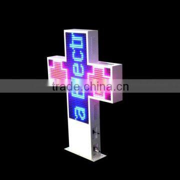 Wireless RF Communication Text, Time,date, Temperature LED Cross Pharmacy Sign photo-6