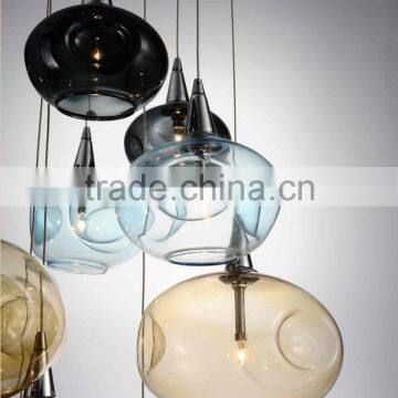 Hot Selling Vintage Pendant Lamps Modern Hand Blown Glass Pendant Lights Different Color Chandelier Lighting photo-4